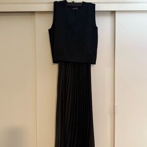 Rachel Zoe • 2 in 1 pleatted knit dress